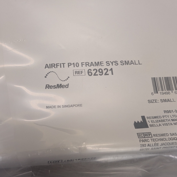 ResMed Airfit P10 Frame System Small 62921 - Picture 2 of 4